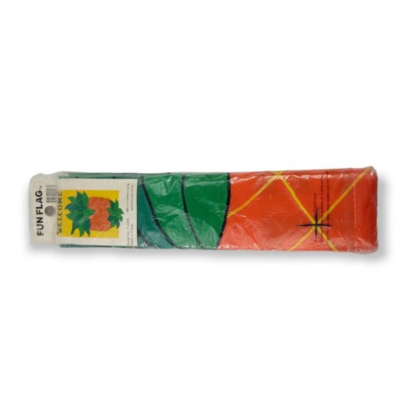 Fun Flag Welcome Pineapple Nylon Garden Flag 28 x 40 inches Vintage in package - Picture 4 of 4